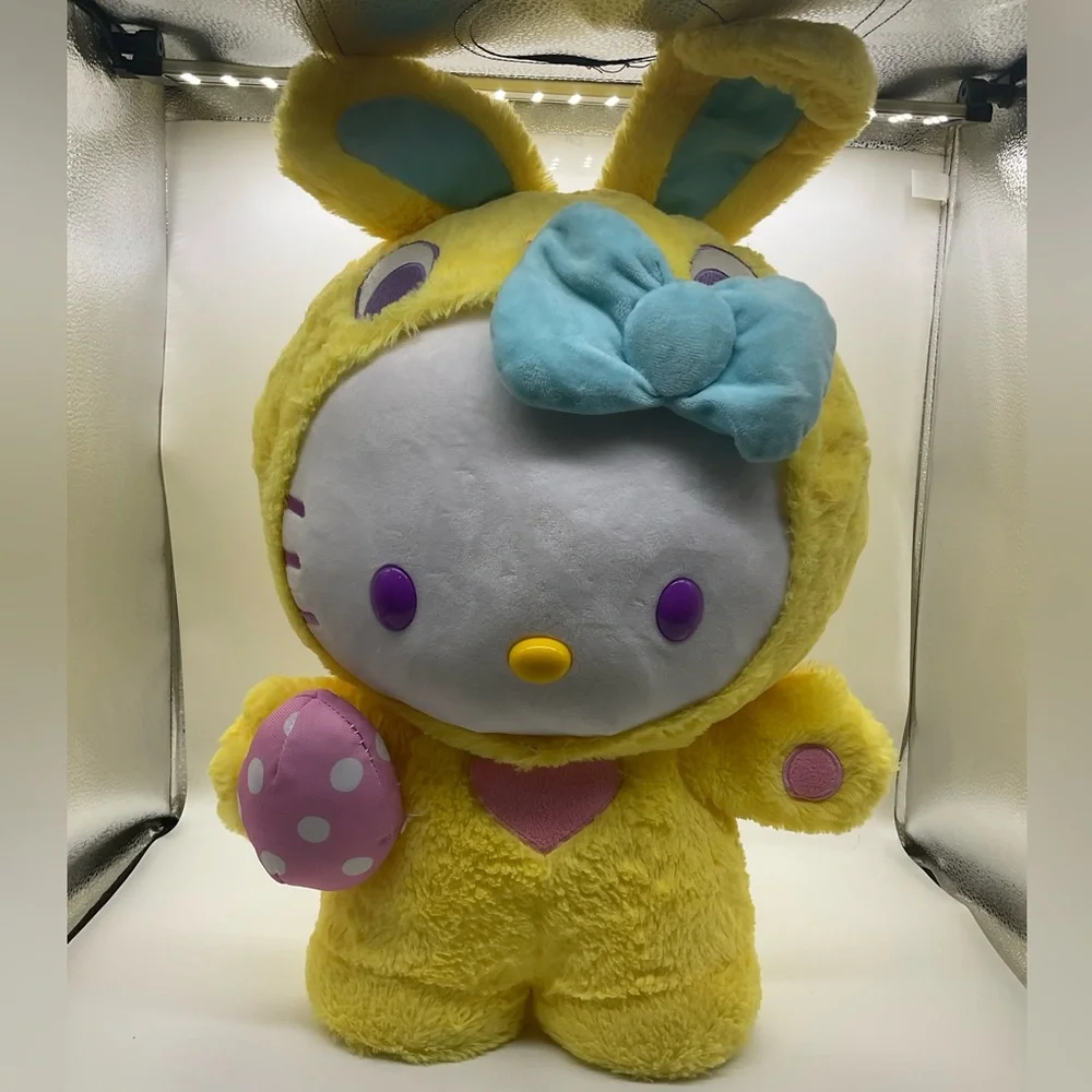 LARGE 25” ULTRA SOFT‎ WEIGHTED FOOT HELLO KITTY IN BUNNY COSTUME